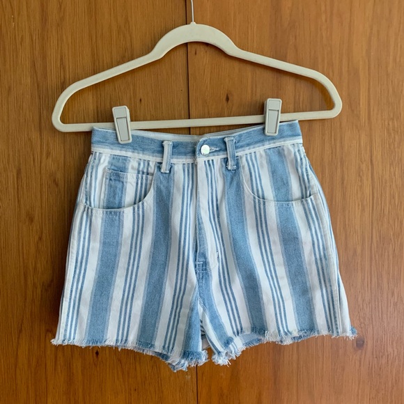 Vintage 80s striped shorts - Picture 1 of 4